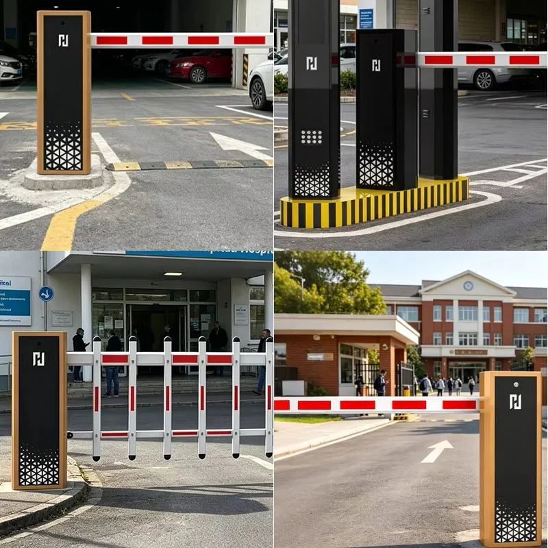 DC24V Smart Parking Lot Boom Gate with High-Visibility LED Indicator Arm