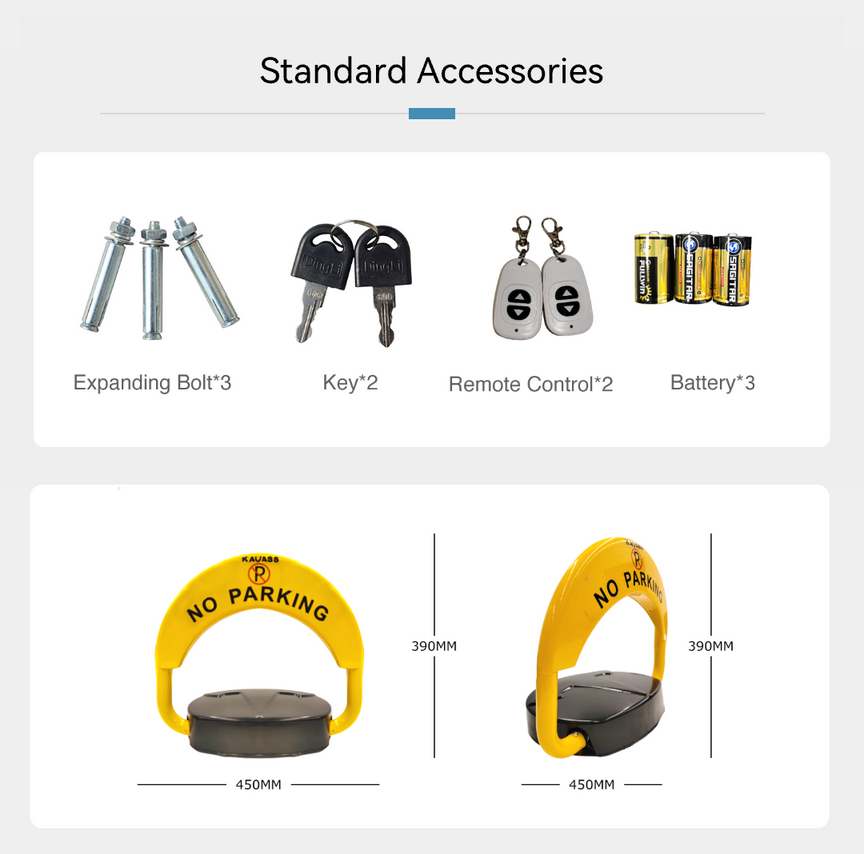 Heavy Duty Remote Controlled Parking Barrier System for Private Driveway Car Security