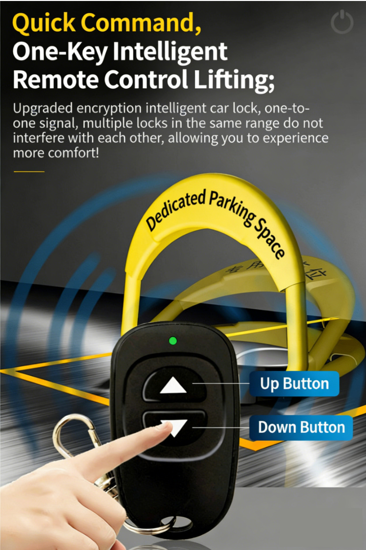 Customized Automatic Remote Controlled Parking Space Lock for Large-Scale Projects